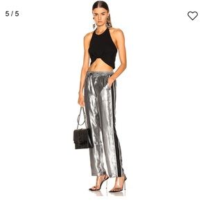 Rag & Bone Sloane Metallic Side-Stripe Track Pants